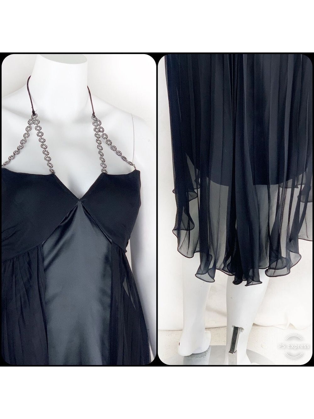 NEW-MARISA kenson MKC sophia black halter dress